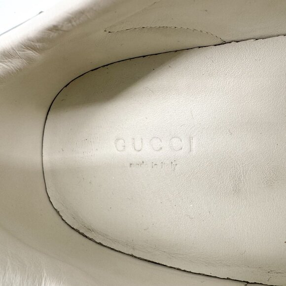 Gucci Ace GG Interlock Logo Low Top Sneakers White Leather Size 39 US 9 Women - Picture 13 of 14